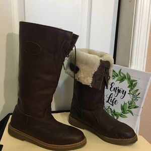 Draper of Glastonbury Winter Leather Brown Boots